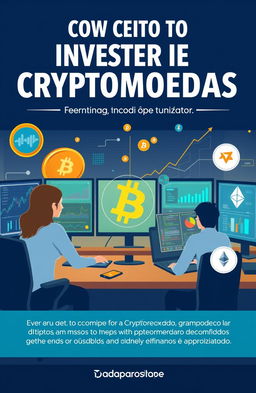Um guia visual completo sobre como investir em criptomoedas, destinado a iniciantes e entusiastas