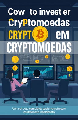 Um guia visual completo sobre como investir em criptomoedas, destinado a iniciantes e entusiastas