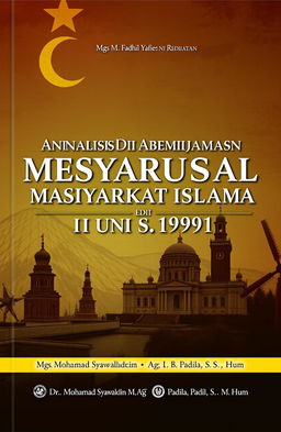 A book cover design for the title "Analisis Dinamika Kehidupan Sosial Masyarakat Islam di Uni Soviet (1922-1991)" by Mgs