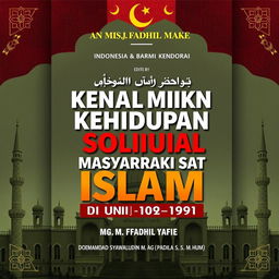 A book cover design for 'Analisis Dinamika Kehidupan Sosial Masyarakat Islam di Uni Soviet (1922-1991)' by Mgs