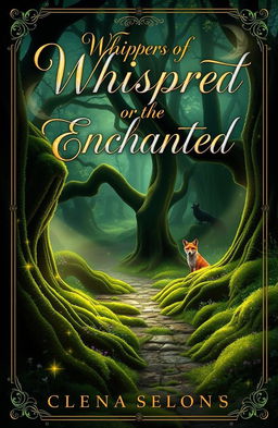 A captivating book cover featuring a mystical forest illuminated by a soft, ethereal glow