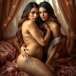 A stunning portrait of a voluptuous woman showcasing her perfect physique in an artistically tasteful manner