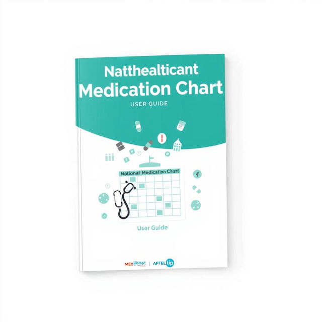 A professional and clean textbook cover design for the 'National Inpatient Medication Chart (NIMC) - User Guide'