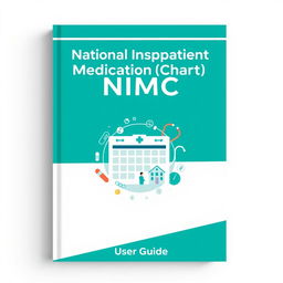 A professional and clean textbook cover design for the 'National Inpatient Medication Chart (NIMC) - User Guide'