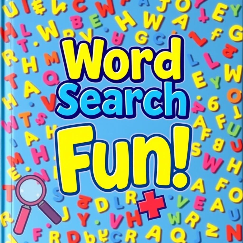 A vibrant and inviting cover for a word search book