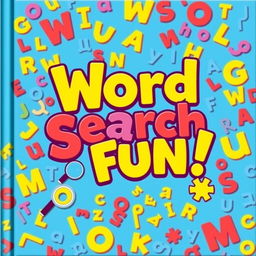 A vibrant and inviting cover for a word search book
