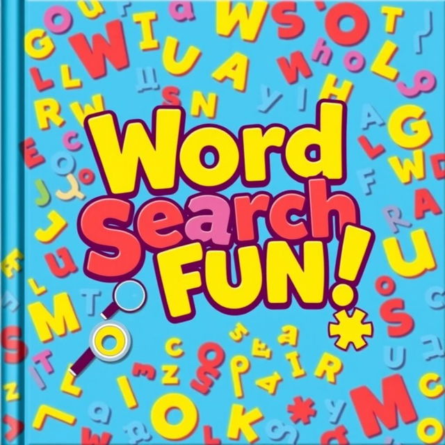 A vibrant and inviting cover for a word search book