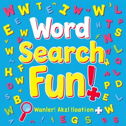 A vibrant and inviting cover for a word search book