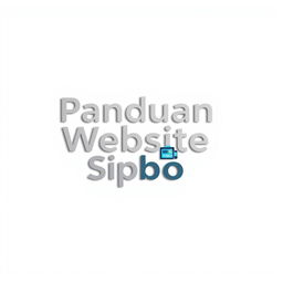 A clean and modern module cover design featuring a white background, showcasing the title 'Panduan Website Sipbro' prominently in bold, contemporary typography