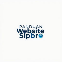 A clean and modern module cover design featuring a white background, showcasing the title 'Panduan Website Sipbro' prominently in bold, contemporary typography