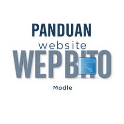 A clean and modern module cover design featuring a white background, showcasing the title 'Panduan Website Sipbro' prominently in bold, contemporary typography