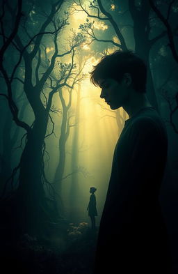 A hauntingly beautiful scene depicting a deeper metaphor for 'betrayals that lie within'