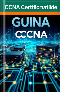 A striking book cover for a CCNA (Cisco Certified Network Associate) certification guide