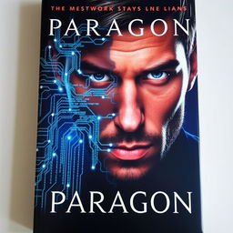 A captivating book cover featuring a close-up of a man's face, showcasing distinct, rugged features and a captivating gaze