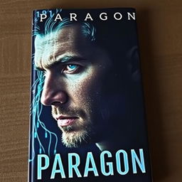 A captivating book cover featuring a close-up of a man's face, showcasing distinct, rugged features and a captivating gaze