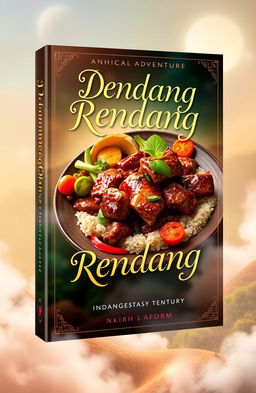 A book cover design featuring a vibrant and enchanting food fantasy theme