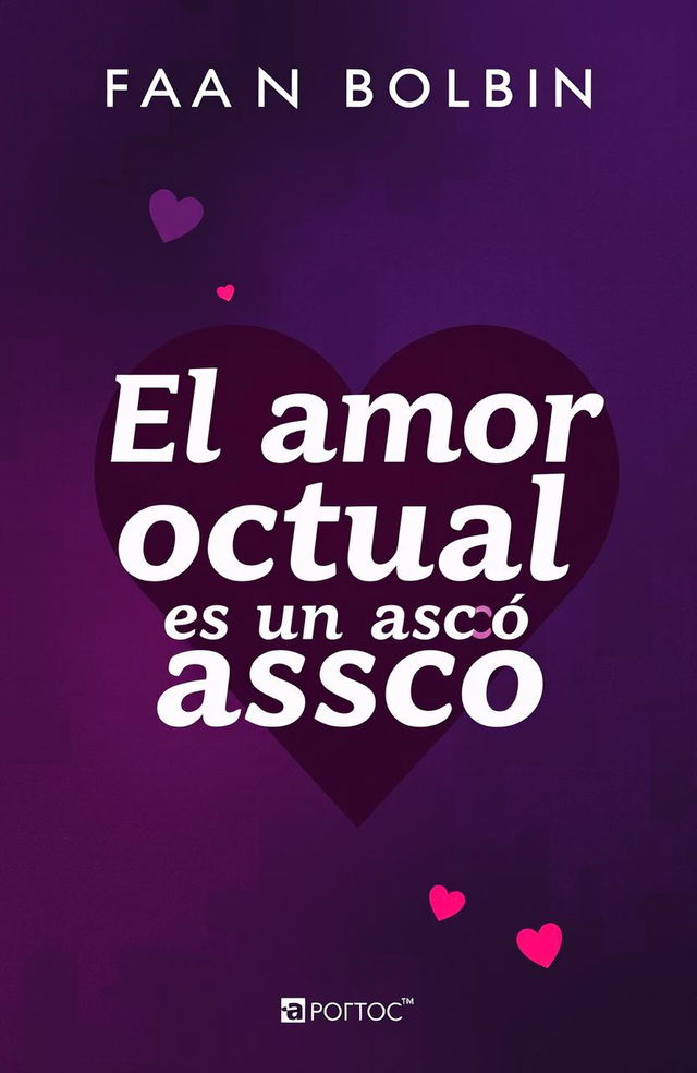 A book cover for a novel titled 'El amor actual es un asco', featuring a modern and abstract design that embodies themes of love and disillusionment