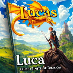 A stunning book cover titled 'Lucas el Último Jinete de Dragón'
