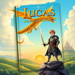 An enchanting book cover for 'Lucas el Último Jinete de Dragón'