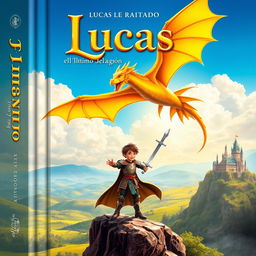 An eye-catching book cover for 'Lucas el Último Jinete de Dragón'