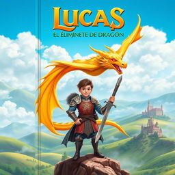 An eye-catching book cover for 'Lucas el Último Jinete de Dragón'