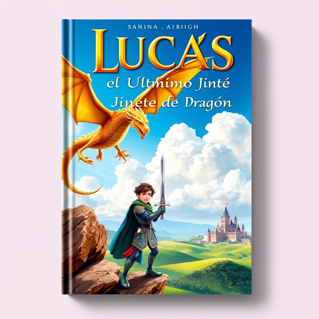 An eye-catching book cover for 'Lucas el Último Jinete de Dragón'