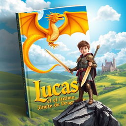 An eye-catching book cover for 'Lucas el Último Jinete de Dragón'