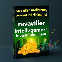 A captivating book cover for a personal finance book titled "Travailler intelligemment, investir brillamment"