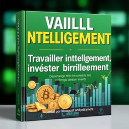 A captivating book cover for a personal finance book titled "Travailler intelligemment, investir brillamment"