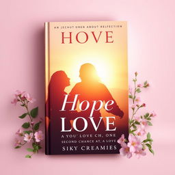 A book cover design featuring the silhouette of three figures embracing each other, symbolizing hope and a second chance at love