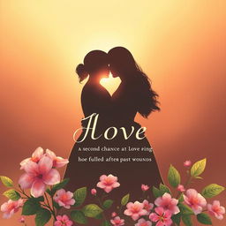 A book cover design depicting the silhouettes of three figures embracing each other, symbolizing Inaya's second chance at love filled with hope after past wounds
