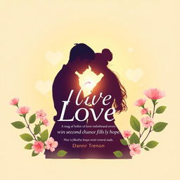 A book cover design depicting the silhouettes of three figures embracing each other, symbolizing Inaya's second chance at love filled with hope after past wounds