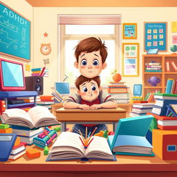 An illustrative and informative image depicting Attention Deficit Hyperactivity Disorder (ADHD)