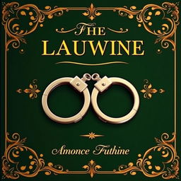 An elegant book cover design featuring an olive green background adorned with intricate gold patterns