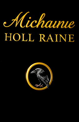 A luxurious design featuring a golden cursive lettered font against a rich black background