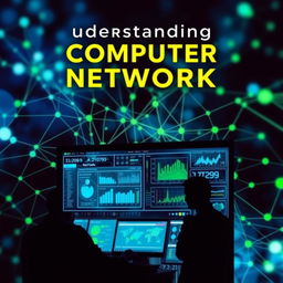A visually striking cover for a networking book, featuring the title 'Understanding Computer Networks' prominently in bold letters at the top
