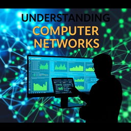 A visually striking cover for a networking book, featuring the title 'Understanding Computer Networks' prominently in bold letters at the top