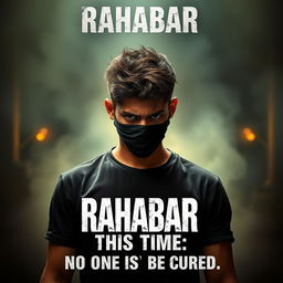 A captivating movie poster featuring an angry, sad, and injured young man standing proudly in the foreground