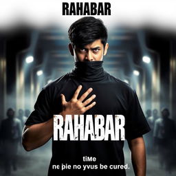 A captivating movie poster featuring an angry, sad, and injured young man standing proudly in the foreground
