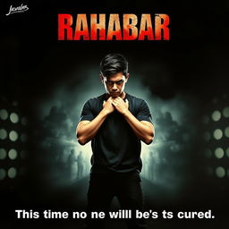 A striking movie poster featuring an angry, sad, and injured young man standing proudly in the center