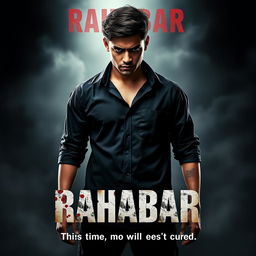 A striking movie poster featuring an angry, sad, and injured young man standing proudly in the center