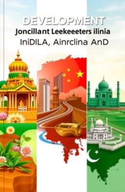 A visually striking project cover illustrating the development experiences of India, China, and Pakistan