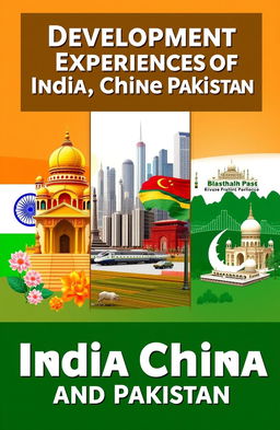 A visually striking project cover illustrating the development experiences of India, China, and Pakistan