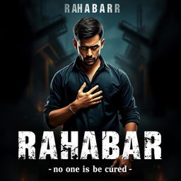 A dramatic movie poster displaying the title 'Rahabar' at the top, set against a backdrop that suggests an action-packed, thriller, and suspenseful atmosphere characteristic of Hollywood