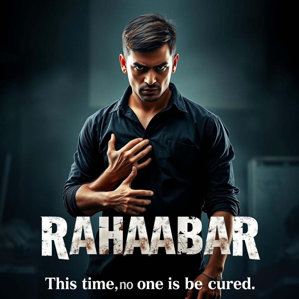 A dramatic movie poster displaying the title 'Rahabar' at the top, set against a backdrop that suggests an action-packed, thriller, and suspenseful atmosphere characteristic of Hollywood