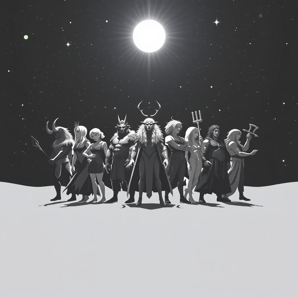 A striking digital artwork featuring the twelve zodiac signs transformed into character designs, each embodying their unique traits as powerful, transformative figures destined to change the world