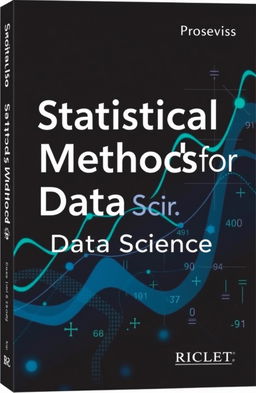 A visually engaging and informative book cover design for "Statistical Methods for Data Science", featuring a modern, sleek layout with elements representing data analysis, statistics, and computational methods