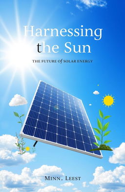 A beautiful, informative book cover featuring a solar panel as the central focus