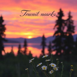 A serene book cover depicting a tranquil evening scene
