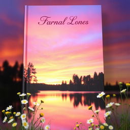 A serene book cover depicting a tranquil evening scene